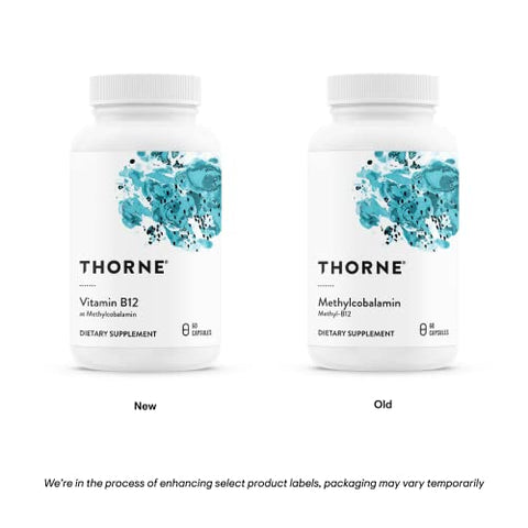 Vitamina B12 – Methylcobalamina – Suporte para Coração e Saúde Nervosa, Função das Células Sanguíneas, Sono Saudável e Metilação – Livre de Glúten, Soja e Laticínios – 60 Cápsulas - THORNE