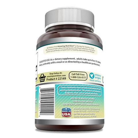 Amazing Nutrition - Amazing Formulas Suplemento de Citrato de Cálcio | 1000 mg | 240 Comprimidos | Livre de Transgênicos | Sem Glúten | Fabricado nos EUA