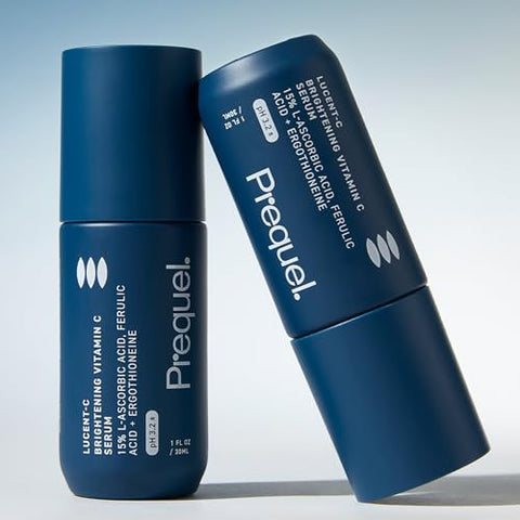 Skin – Sérum Facial de Vitamina C Lucent-C – Tratamento Facial com Ácido L-Ascórbico e Ácido Ferúlico – 30ml - Prequel