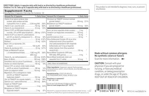 MultiThera 1 Plus K – Multivitamínico Sem Ferro | 60 Cápsulas - Klaire Labs