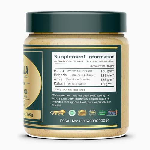 Vaidban - Triphala Amrit Pó Fino – Suplemento Herbal com Amla, Bibhitaki, Haritaki, Digestão | 100g