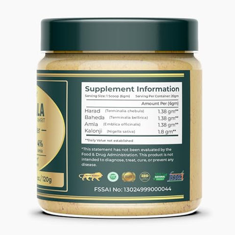 Vaidban - Triphala Amrit Pó Fino – Suplemento Herbal com Amla, Bibhitaki, Haritaki, Digestão | 100g