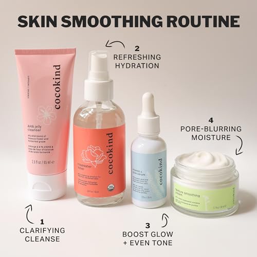 Rosewater Facial Toner Cocokind, Spray Multipurpose para Fixar Maquiagem, Limpeza Dupla e Equilíbrio do pH da Pele, Feito com Hidrossol de Rosa, 120 ml