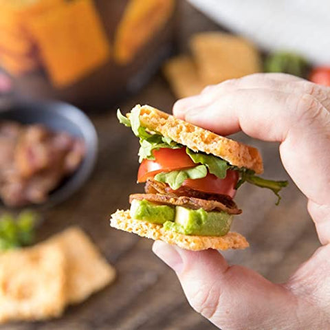 Queijo Crocante, Cheddar, 280g (2 Unidades) | Petisco Saboroso | Alto Teor de Proteína | Baixo Carboidrato | Sem Glúten | Sem Trigo - Sonoma Creamery