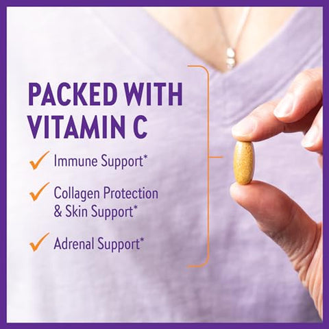 Fermented Activated C Complex – Rico em Vitamina C para a Saúde Imunológica – Proteção do Colágeno e Suporte Adrenal – Feito com Ervas Orgânicas – Não-OGM – 180 Comprimidos - New Chapter