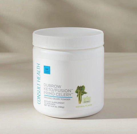 Primo – Pó Instantâneo de Suco de Aipo – Orgânico Certificado – Não OGM – Favorece a Digestão Saudável e a Saúde Intestinal – Detox – Hidratação – Amigável para Keto/Fusion – 100g - Consult Health