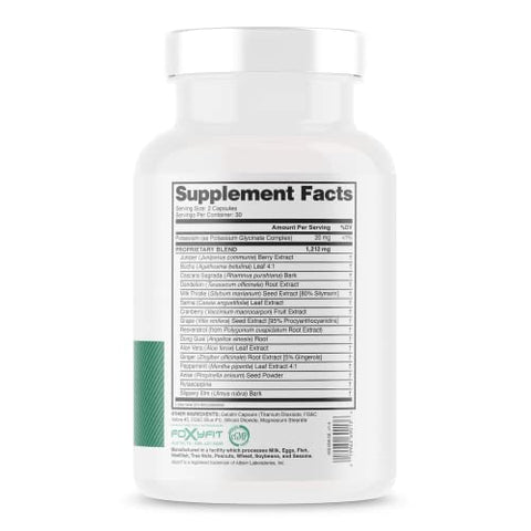 FoxyFit - Detox for Her – Fórmula de Desintoxicação de 30 Dias que Suporta a Função Digestiva Saudável, Promove a Desintoxicação