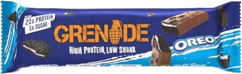 Barra Grenade Alta Proteína, Baixo Açúcar, Sabor Baunilha, 12 x 60g – Oreo