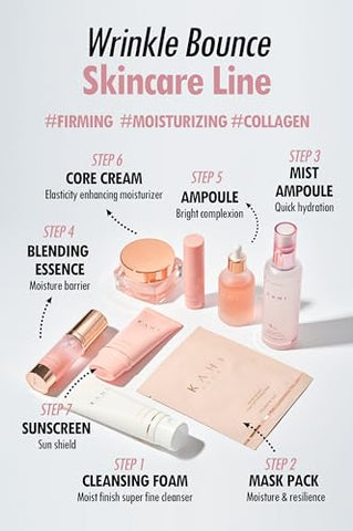 Creme Facial KAHI Wrinkle Bounce Core | Hidratante Facial | Creme Facial Coreano de Colágeno para Todos os Tipos de Pele 50ml