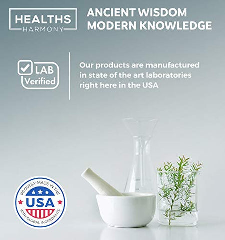 Healths Harmony - Suplemento de Suporte à Pressão Arterial (NON-GMO) Ervas Naturais Premium, Vitaminas