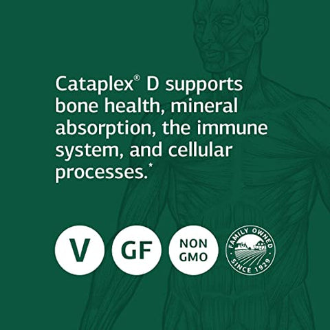 Standard Process Inc. - Cataplex D Standard Process – Suporte Imunológico, Saúde Digestiva, Fortalecimento Ósseo com Colecalciferol, Lactato de Cálcio e Ácido Ascórbico – Vegetariano – 60 cápsulas