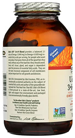 Flora - FLORA – Óleo Omega 369 Udo’s Choice, Cápsulas Vegetarianas, 180 Unidades, 61582