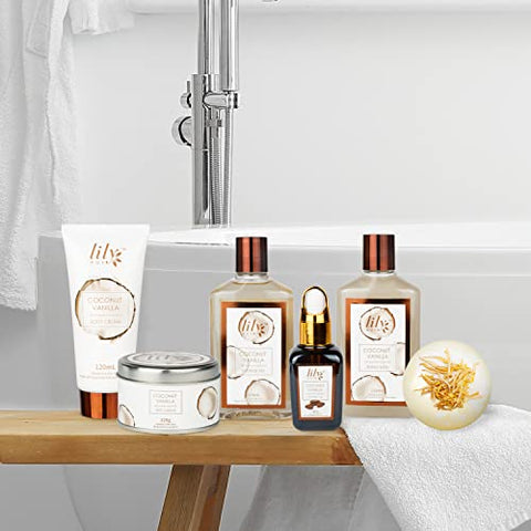 LILY ROY - Conjunto de Presente Spa de Banho 17 peças para Mulheres – Cesta de Presentes de Banho e Corpo para o Dia dos Pais e das Mães – Conjunto de Presente de Spa para Homens para o Natal – Presentes de Aniversário – Cuidados com a Pele – Banho Spa