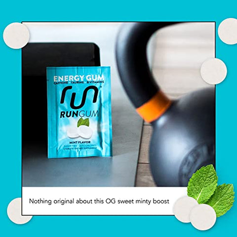 Run Gum - RUN GUM – Energético de Menta com 50mg de Cafeína e Taurina