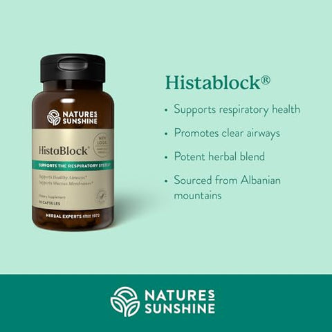 Nature's Sunshine - Nature’s Sunshine HistaBlock – 90 Cápsulas | Alívio Natural de Alergias | Marca Líder em Saúde