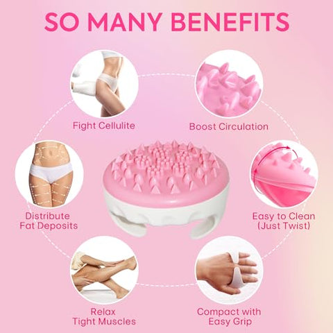 SILKDERMIS - Creme Firmador para Barriga com Massageador Anti-Celulite: Creme para Reafirmar a Pele e Remover Celulite no Estômago