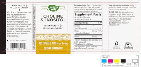 Nature's Way - Nature’s Way Choline – Potencialize sua saúde cerebral com este suplemento essencial – 60 cápsulas de 500mg