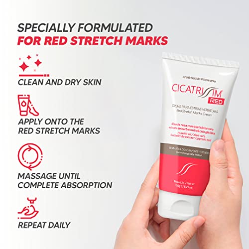 Red – Fórmula Inovadora para Remoção de Estrias Vermelhas e Roxas – Ingredientes Naturais Poderosos da Flora Brasileira – Para Todos os Tipos de Pele - Cicatrissim