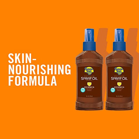 Óleo Bronzeador em Spray com Bomba Twin Pack SPF 4 | Óleo Bronzeador, Óleo Bronzeador Escuro, Óleo Bronzeador SPF, Óleo Bronzeador para Uso Externo SPF 4, Livre de Oxybenzone - Banana Boat