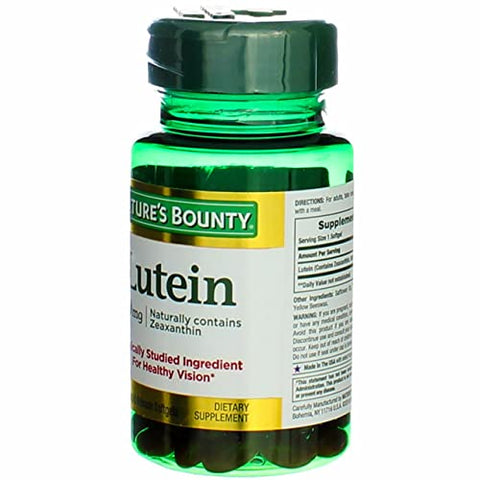 Nature's Bounty - Nature’s Bounty Lutein 20 mg Softgels 30 un (Pacote com 4) – Saúde Ocular e Antioxidante