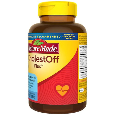 CholestOff Plus 450 mg – 100 Softgels: Reduza o Colesterol Naturalmente - Nature Made