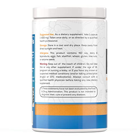 HARVEST NATURALS - Palmitoylethanolamide Cápsulas | Pea 400mg | 400 Unidades | Promove Inflamação Natural