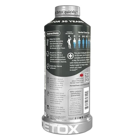 Ultra Eliminex: Detox Premium 1 Passo, Limpeza Completa no Mesmo Dia, Sabor Frutas Tropicais, 32 fl oz (946 ml) - Herbal Clean