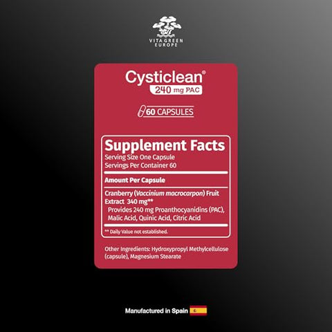 Cysticlean - Suplemento Cranberry PAC 240mg para Saúde do Trato Urinário – Marca em Destaque