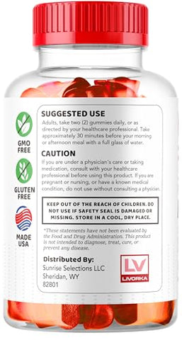 LIVORKA - Vital Surge Gummies Masculinos – Gomas de Desempenho para Homens, Fórmula Avançada de Força Máxima VitalSurge, VitaSurge para Homens Vitale Vita, 1050MG (60 Gomas)