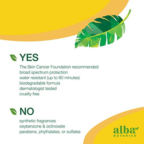 Protetor Solar Alba Botanica para Rosto e Corpo, Spray Protetor Solar Enquanto Molhado, FPS 30 de Amplo Espectro, Resistente à Água para Pele Molhada e Seca, Frasco de 150 ml (Pack com 2 unidades)