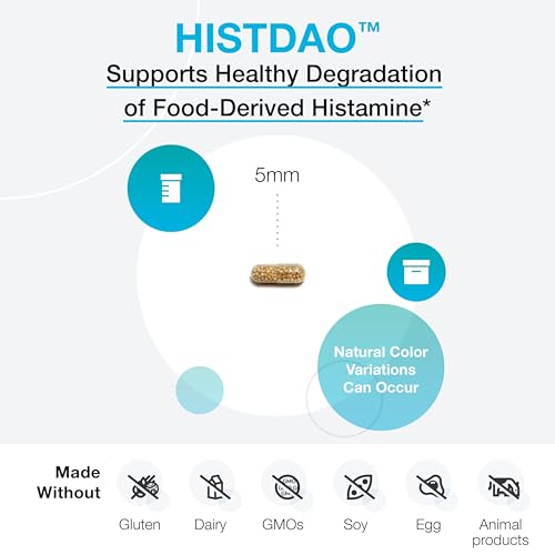 HistDAO – Enzima DAO para Saúde Digestiva – 20.000 HDU por Porção (60 Comprimidos) - XYMOGEN