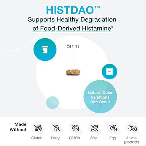 HistDAO – Enzima DAO para Saúde Digestiva – 20.000 HDU por Porção (60 Comprimidos) - XYMOGEN