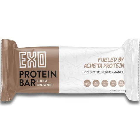 Barras de Proteína Prebiótica, Pacote Variado | Sem Laticínios, Sem Glúten, Baixo Açúcar | 14g Proteína, Sustentável, B12, Saúde Intestinal | Não-OGM, Vegetariano, Paleo | Vitaminas, Sustentado - EXO