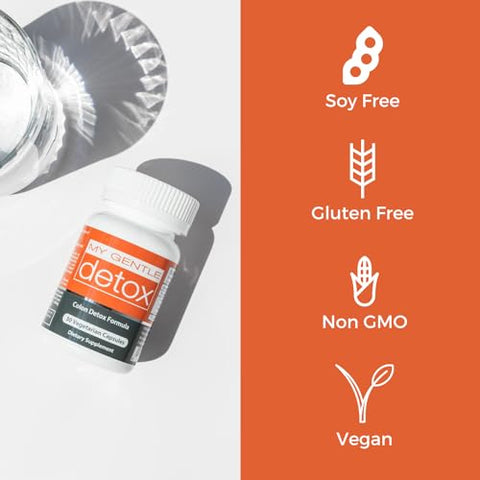 Herbal Nitro - My Gentle Detox – Alívio Rápido e Suave da Prisão de Ventre em 1 Dia – Cápsulas de Desintoxicação do Cólon 100% Naturais para Mulheres