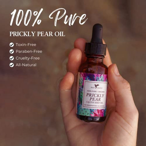 Baja Basics - Óleo de Figo da Índia Prensado a Frio, 100% Puro, Não Refinado – Hidratante para Pele, Rosto, Corpo, Unhas e Cabelo – Produto de Beleza Multiuso para Homens e Mulheres – Frasco de 30 ml