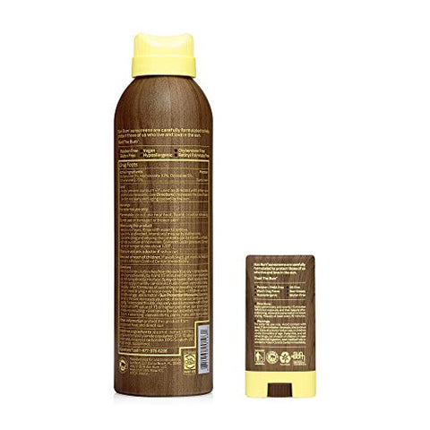 Original Spray e Stick Facial FPS 30 Vegano e Amigo dos Recifes (octinoxate) – Proteção Solar - Sun Bum