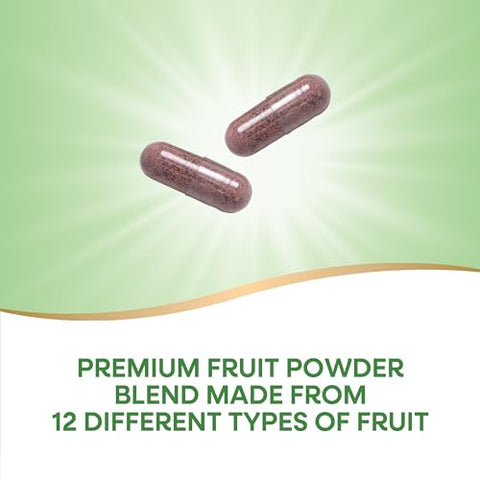 Nature's Way - Nature’s Way Orchard Fruits: Pó de Frutas, Mistura com 12 Frutas Diferentes, 900mg por Porção de 2 Cápsulas, 60 Cápsulas (Embalagem Pode Variar)