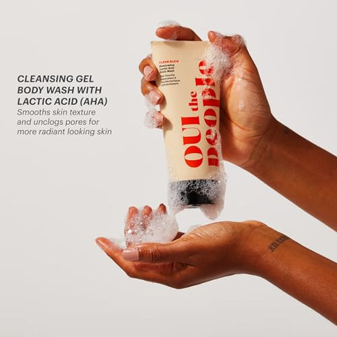 OUI the People - Limpador Corporal CLEAN SLATE com Ácido Lático – Esfoliação Suave para Textura Mais Suave e Tom de Pele Uniforme – 160 ml