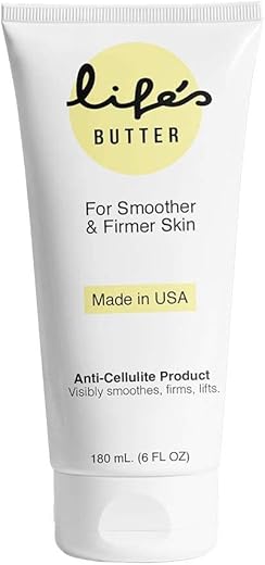 Life's Butter - Creme Anti-Celulite Life’s Butter com Coenzima Q10, L-Carnitina e Óleo de Coco | Produto Natural para Suavizar a Pele | Loção Firmadora para Remover Celulite | 180 ml