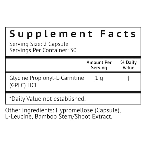GlycoTrax – Suplemento GPLC de Alta Absorção – Sem Preenchedores Artificiais – Cápsulas de GPLC Glicina Propionil-L-Carnitina para Apoiar o Fluxo Sanguíneo Saudável – 60 Cápsulas - VitaMonk