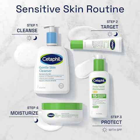 Hidratante Facial Diário FPS 15, 120 ml, para Peles Secas a Normais, Sem Fragrância, Pack com 2 (Embalagem Pode Variar) - Cetaphil