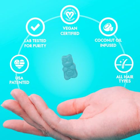 SugarbearPro - Sugarbear Hair Vitamin Gummy 6 Meses Extra Forte Biotina 6000mcg, Crescimento para Homens – Fornecimento de 180 Gomas