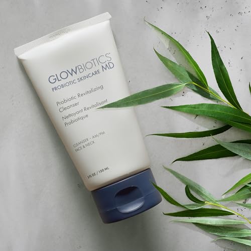 Probiótico Revitalizante: Limpeza Diária Hidratante para o Rosto, Remove Impurezas, Maquiagem e Óleo, Enriquecido com Peptídeos, Vitamina E e Aloe Vera, 150ml - Glowbiotics