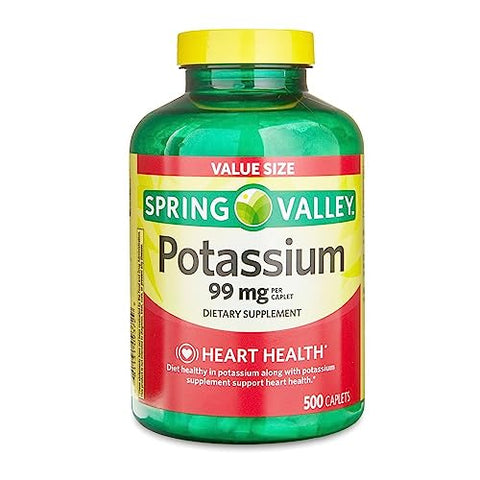 ikj - Ikj Suplemento Dietético de Capsulas de Potássio Tamanho Econômico, 99 Mg, 500 Unidades