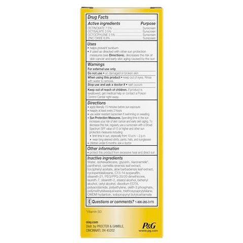 Hidratante Facial Defesa Diária Completa com Protetor Solar, FPS30, Pele Sensível, 75ml (Pack com 2) - Olay