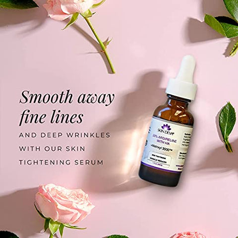Serum Argireline 20%% com Matrixyl 3000 Ácido Hialurônico Puro Redutor de Rugas Profundas Anti Envelhecimento Tonifica a Pele e Estimula Peptídeos de Colágeno para o Rosto - SKIN DEVA