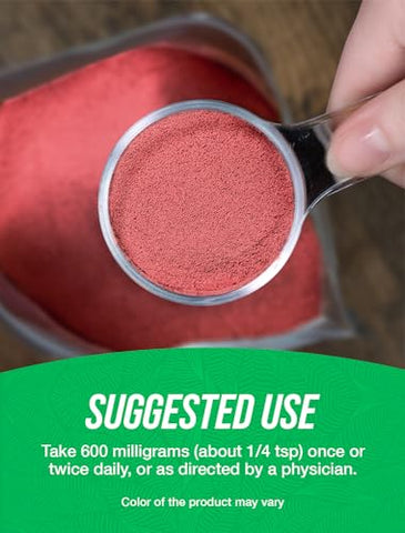 com Extrato de Arroz Vermelho em Pó – Suplemento de Arroz Vermelho, 600 mg – Suplemento Herbal, Sem Glúten, 600mg por Porção, 250g (8.8 oz) (Embalagem de 1) - BulkSupplements