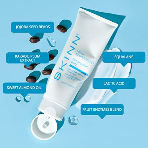 Dermappeal Daily by SKINN – Esfoliante Facial Suave com Jojoba para Pele Sensível (50g)