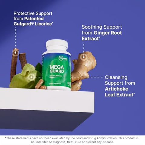 MegaGuard – Suplemento para Saúde Intestinal com Gengibre e Alcaçuz - Microbiome Labs