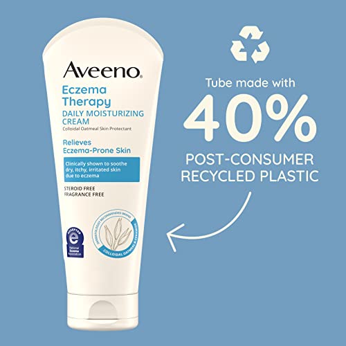 Creme Hidratante Diário para Pele Sensível com Eczema, Alívio Calmante, Aveia Coloidal – 200g - Aveeno